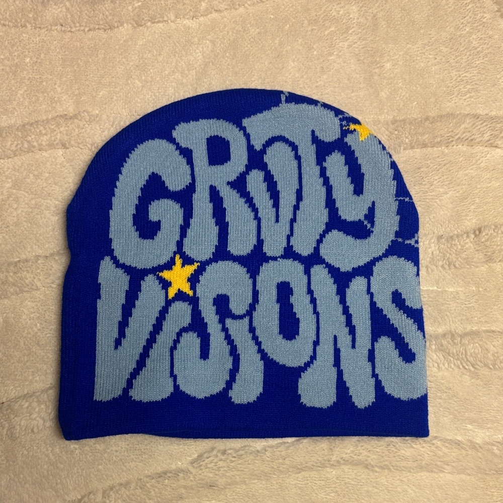 Blue 'GROOVY VISION' Knit Beanie